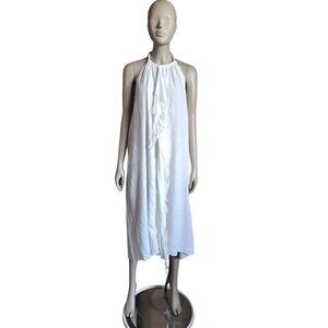 Aerie White Halter Neck Beach Coverup Dress